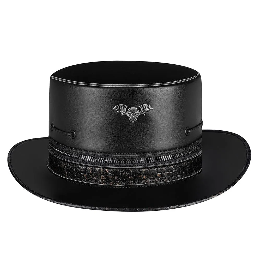 Men's Gothic Bat Zipper Hat