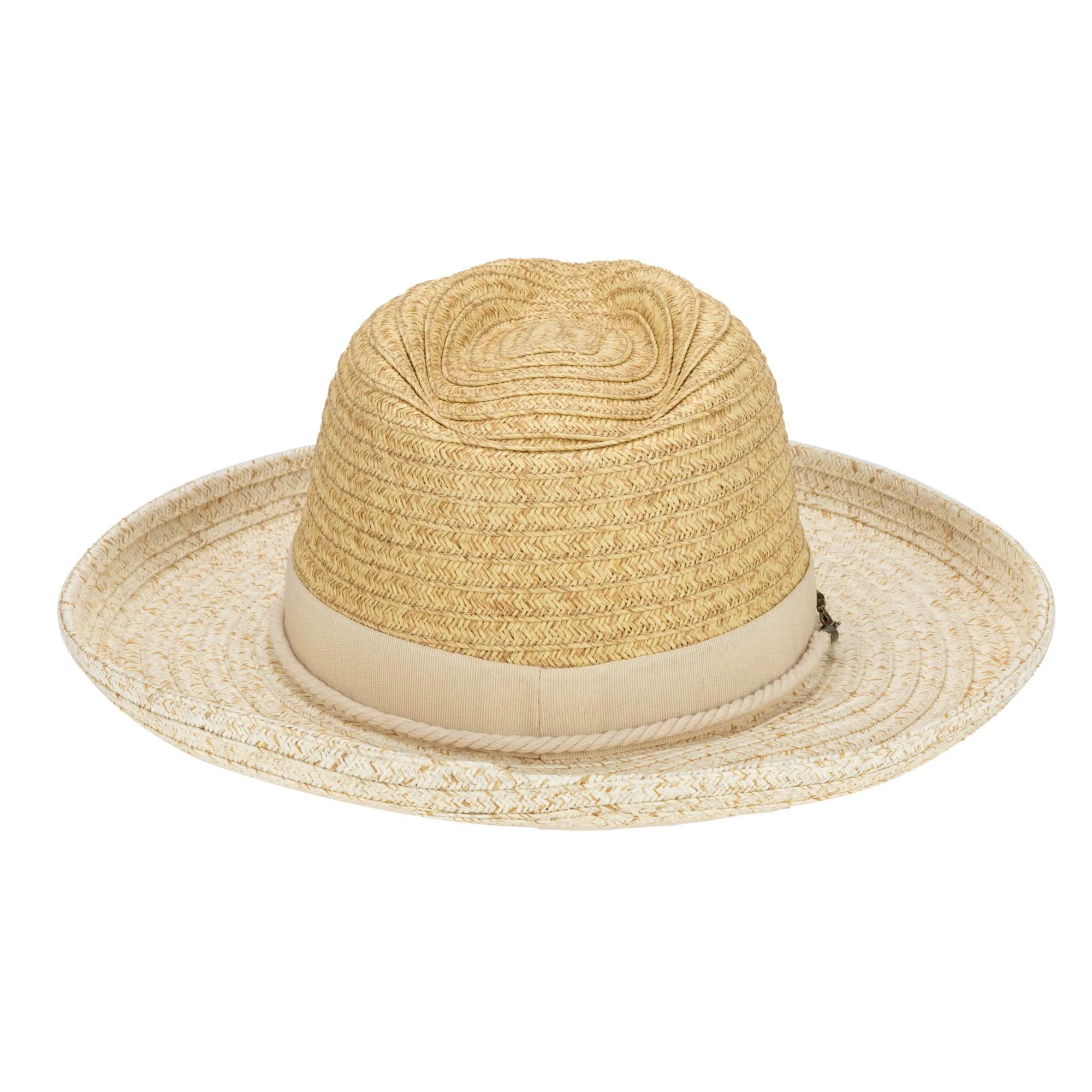 Mens Two Tone Ultrabraid Rolled Brim Fedora