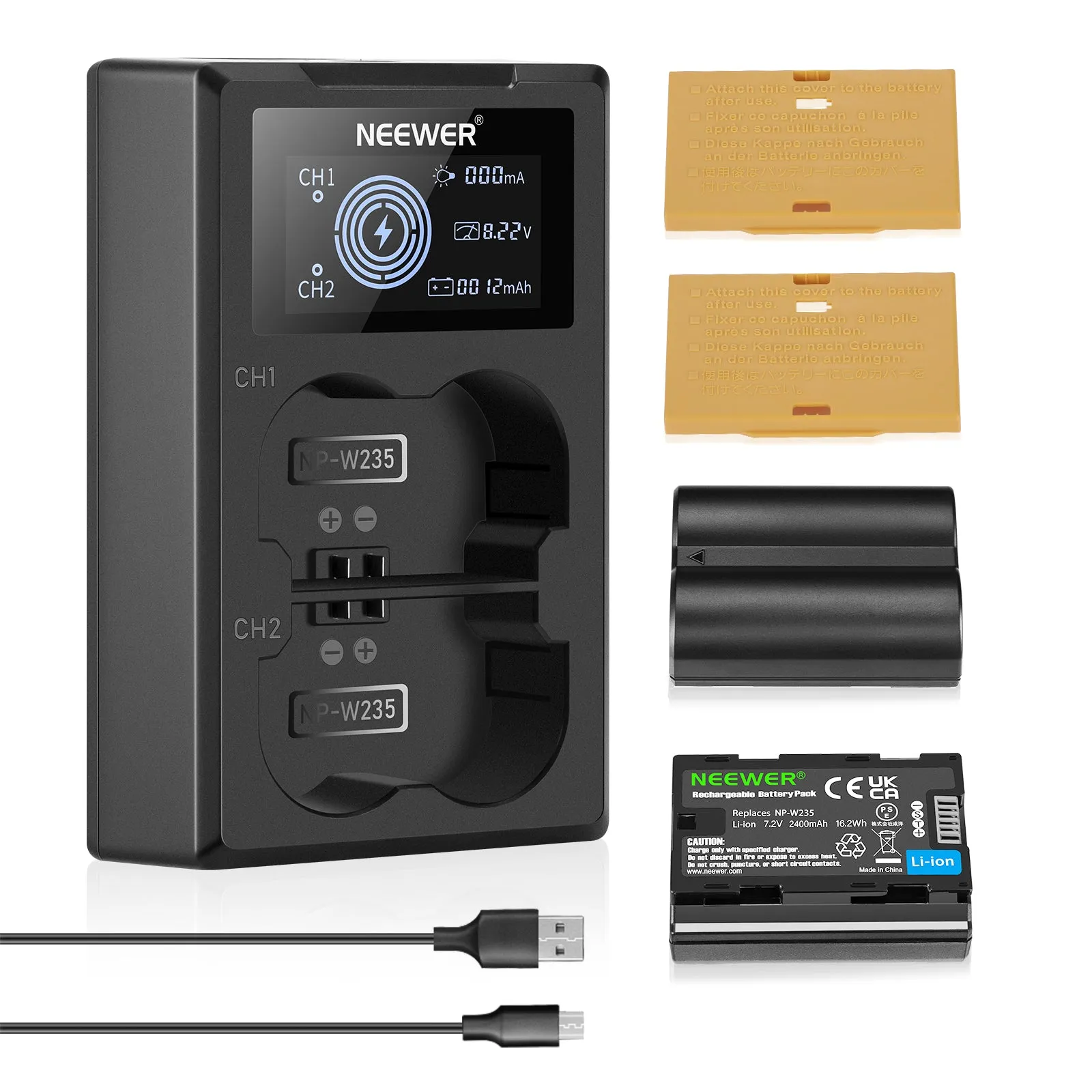 NEEWER NP-W235 Camera Battery Charger Set