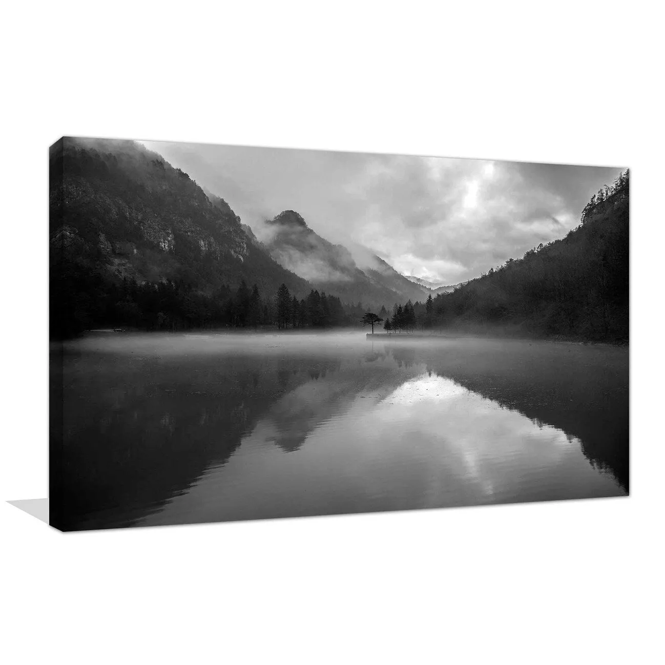 "1054 Mountain Lake " by Design Fabrikken Print on Canvas