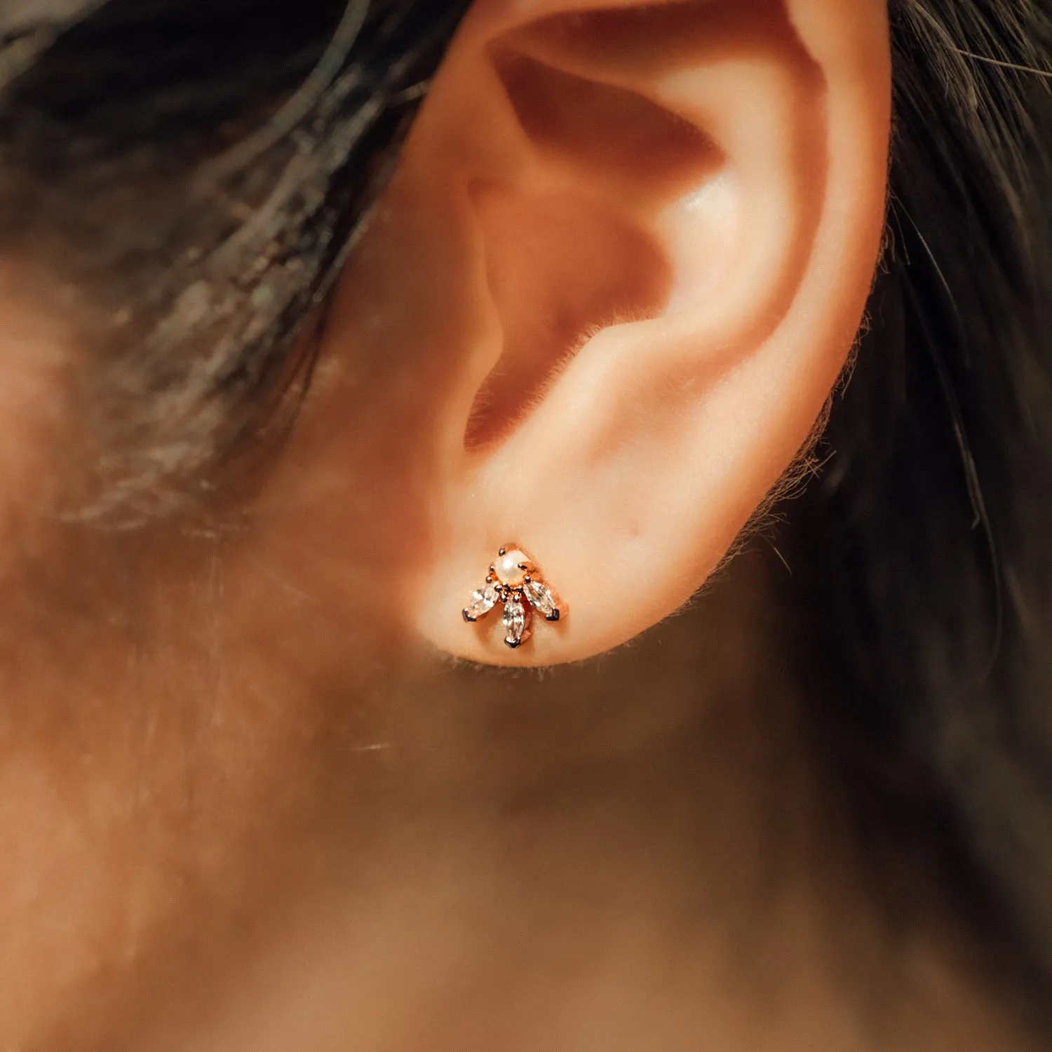 Rose Gold Julie Studs