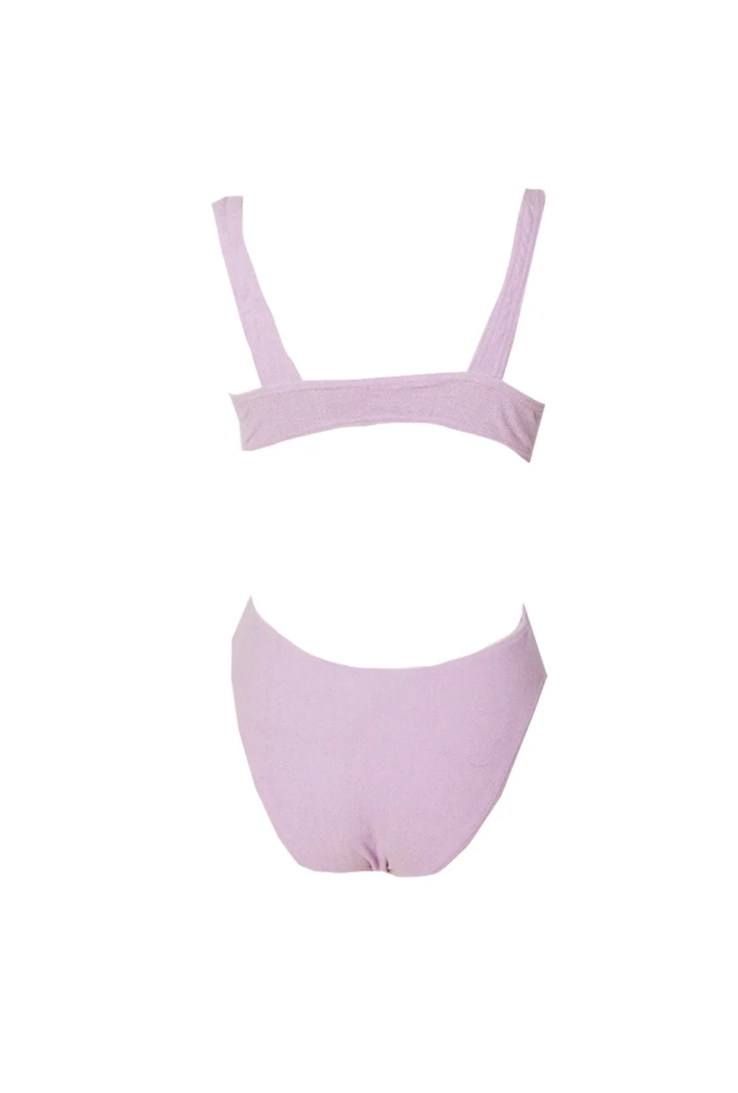 SAMPLE - Terry Cloth Cut Out One Piece Suit -Lilac