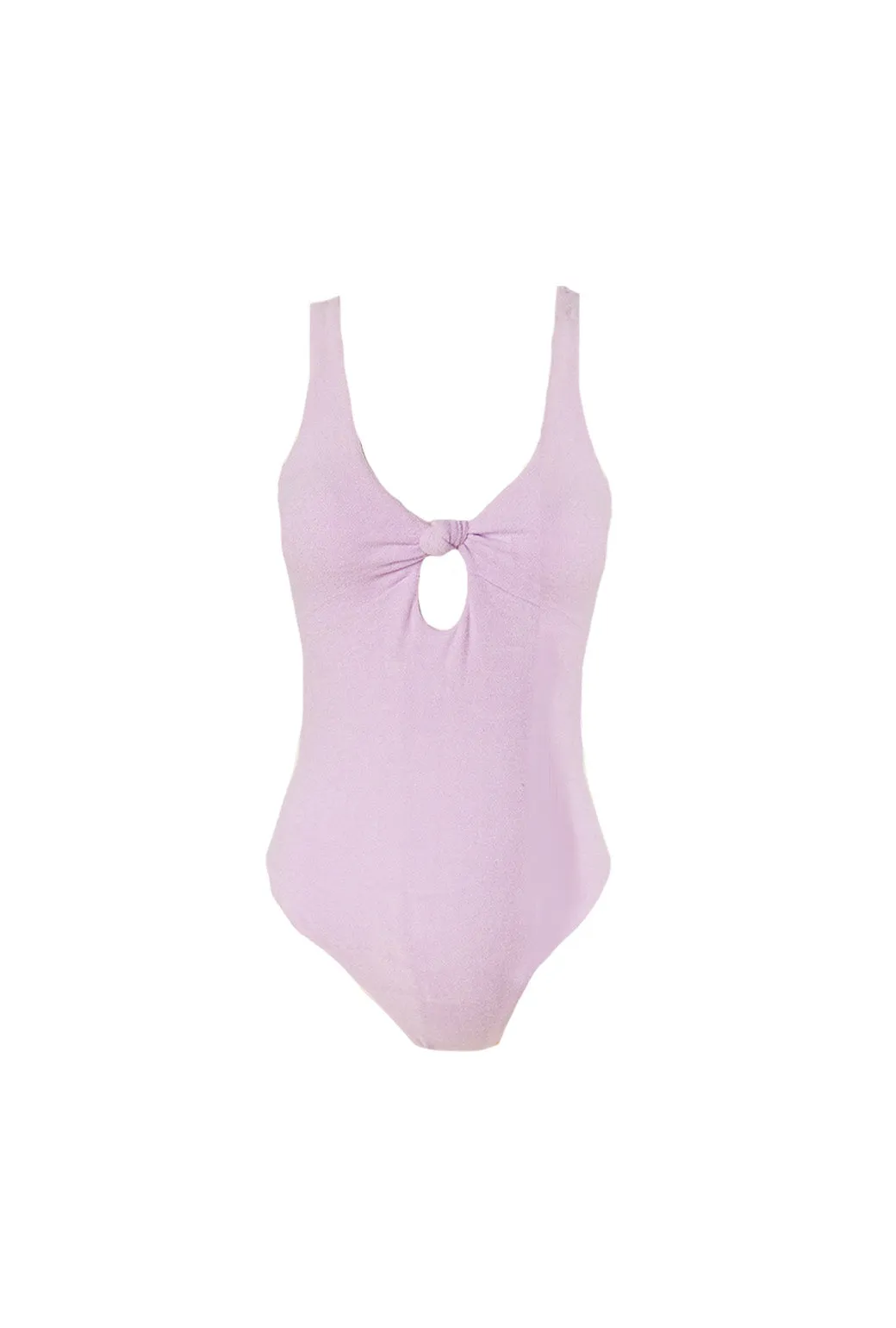 SAMPLE - Terry Cloth Cut Out One Piece Suit -Lilac