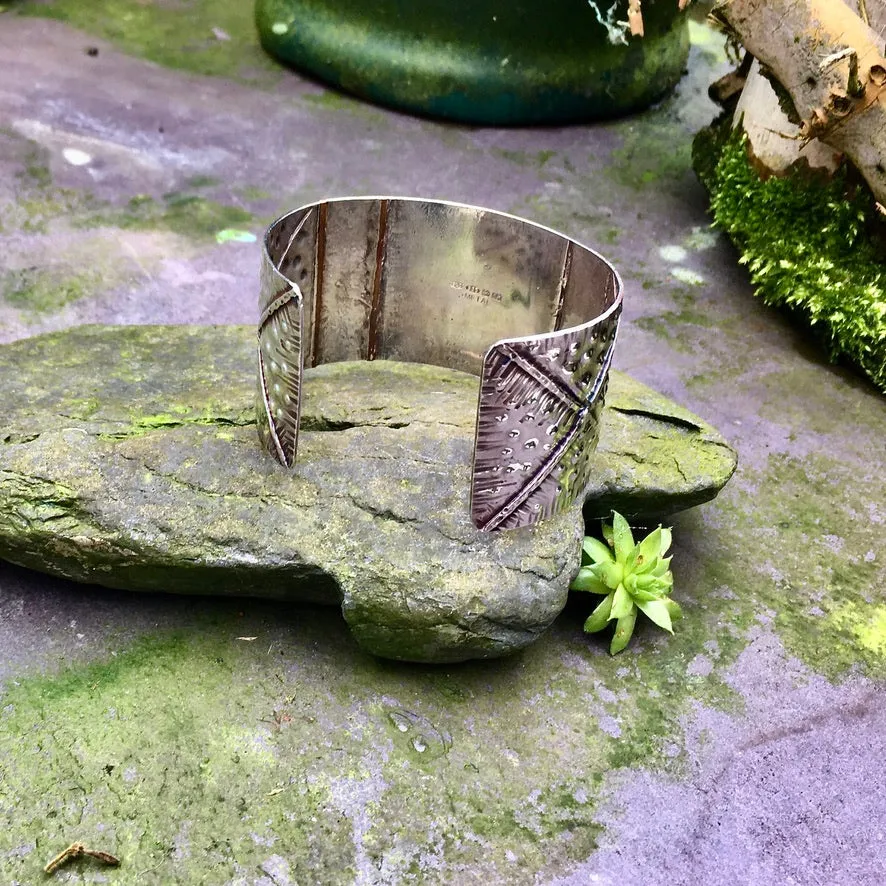 Sterling silver and copper, cuff bracelet