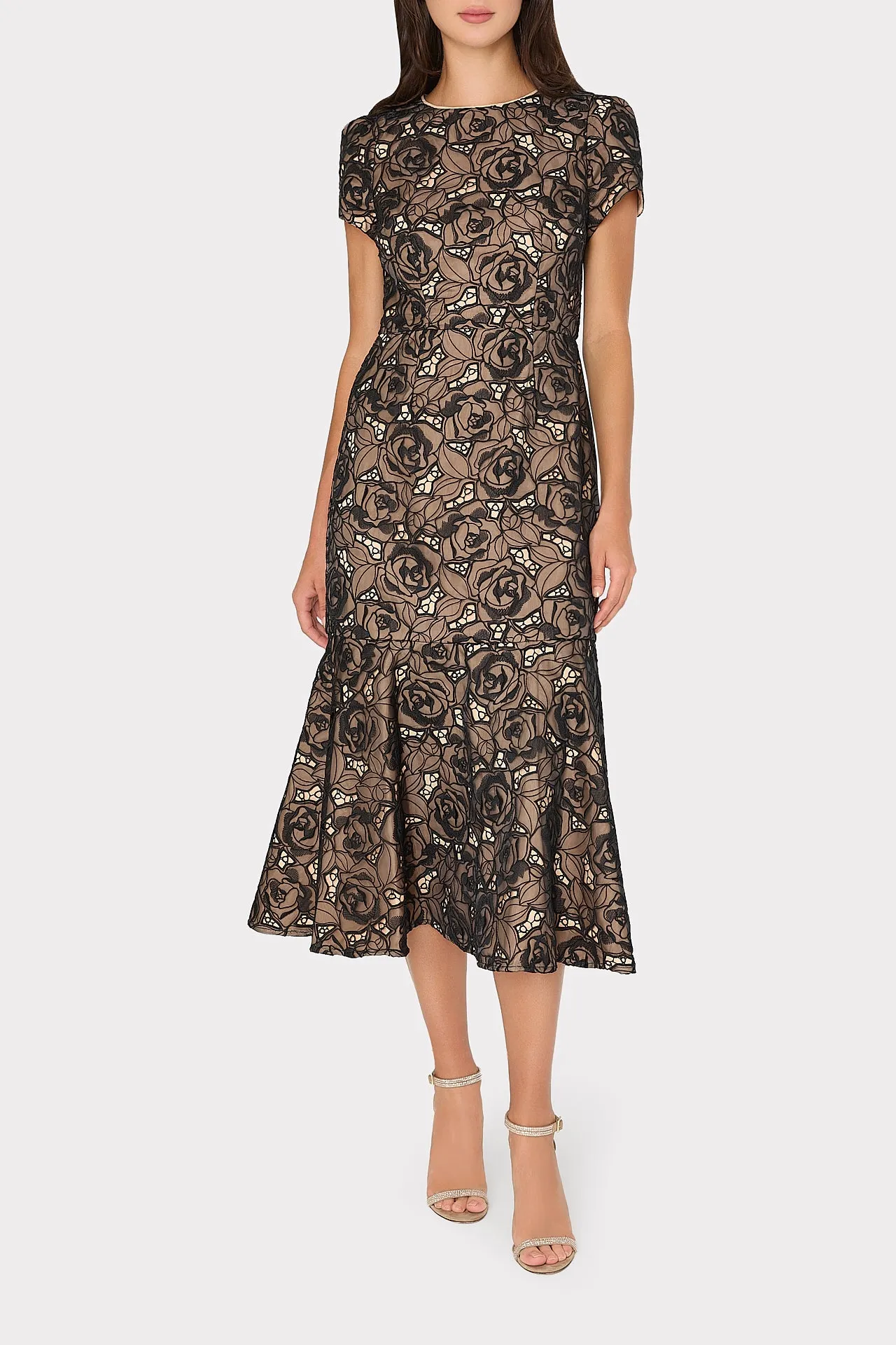 Tahlia Rose Mesh Embroidered Dress