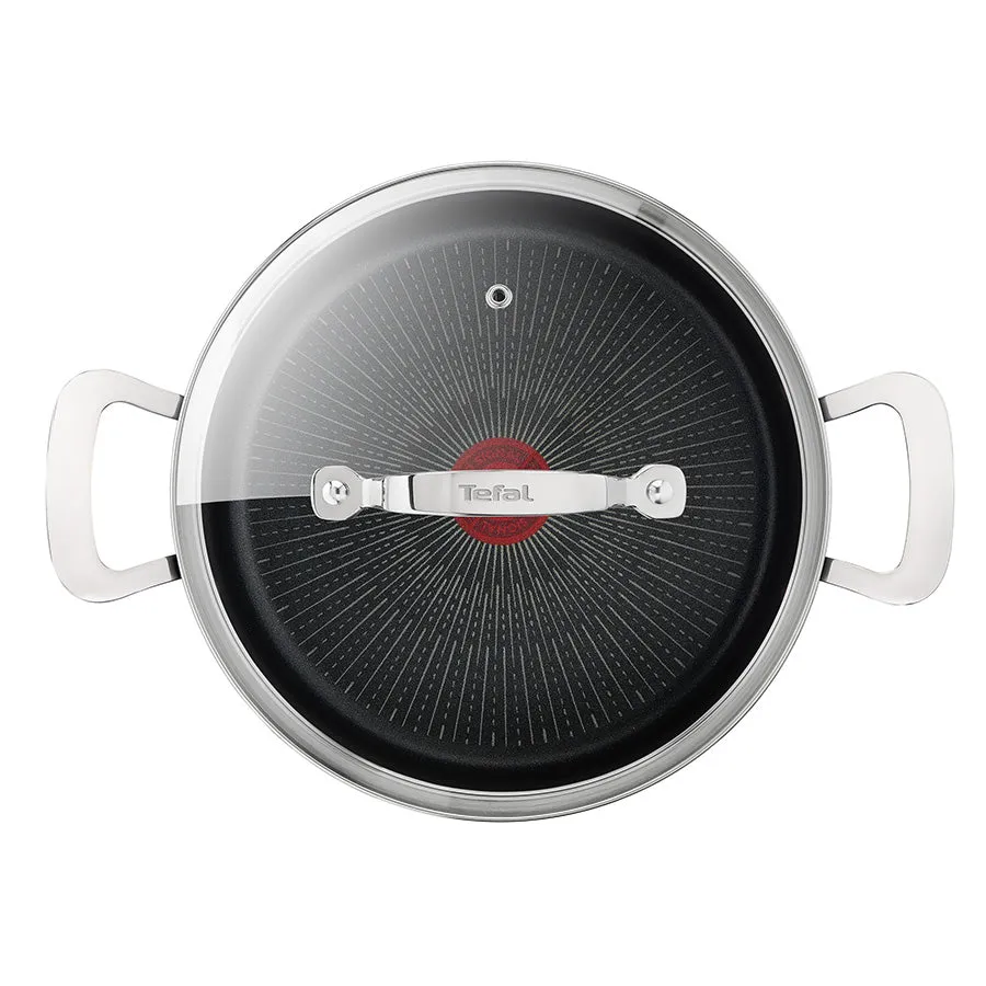 Tefal Unlimited Premium Non-Stick Induction Stewpot 24cm/5L   Lid