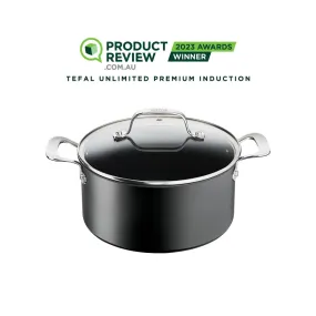 Tefal Unlimited Premium Non-Stick Induction Stewpot 24cm/5L   Lid