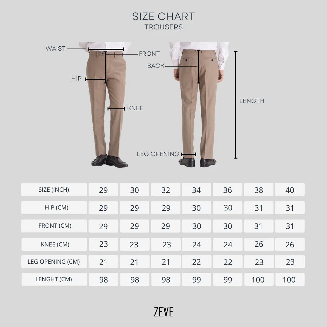 Trousers Belt Loop With Side Adjusters - Wheat (Straight Cut)