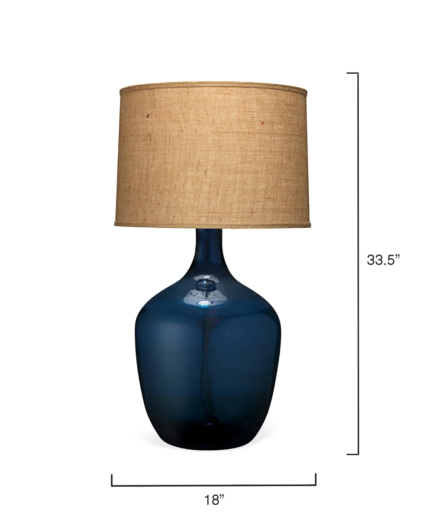 XL Plum Jar Lamp - Navy